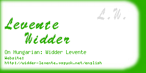 levente widder business card